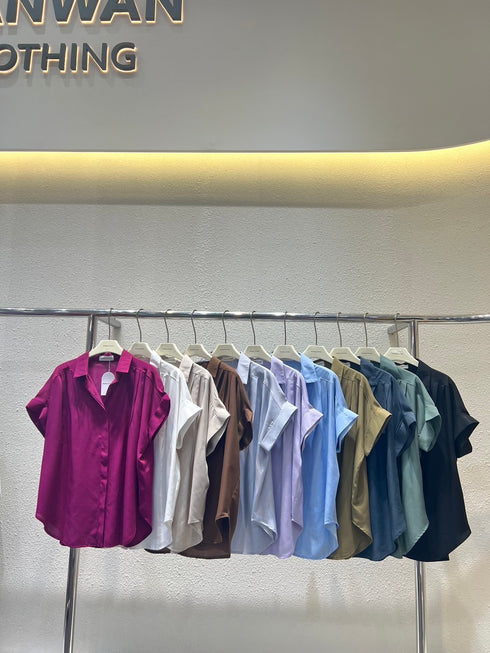 WANWAN Short Sleeves Casual Formal Shirts